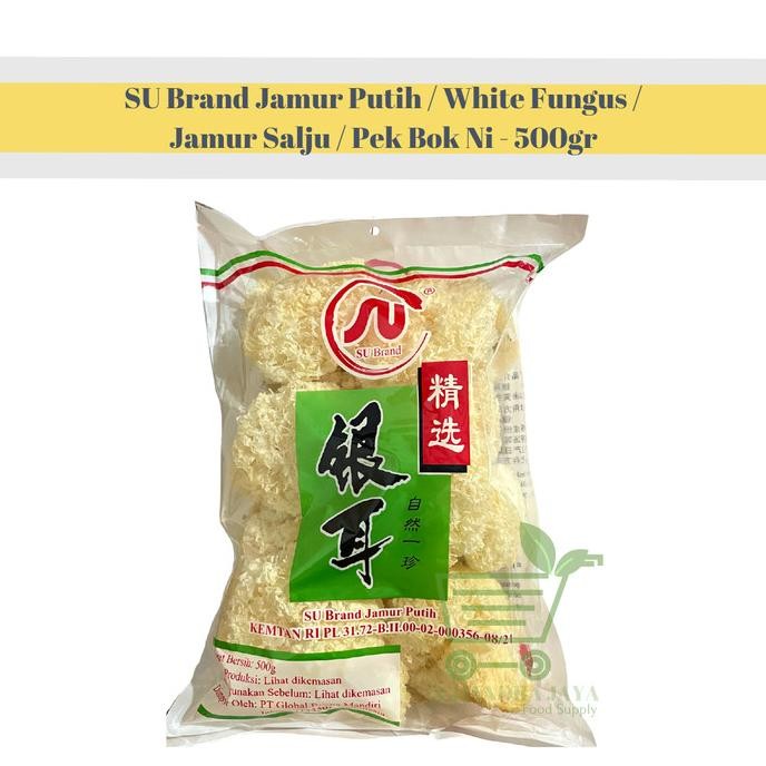 

Su Brand Jamur Putih / White Fungus / Jamur Salju / Pek Bok Ni - 500Gr Stok Terbatas