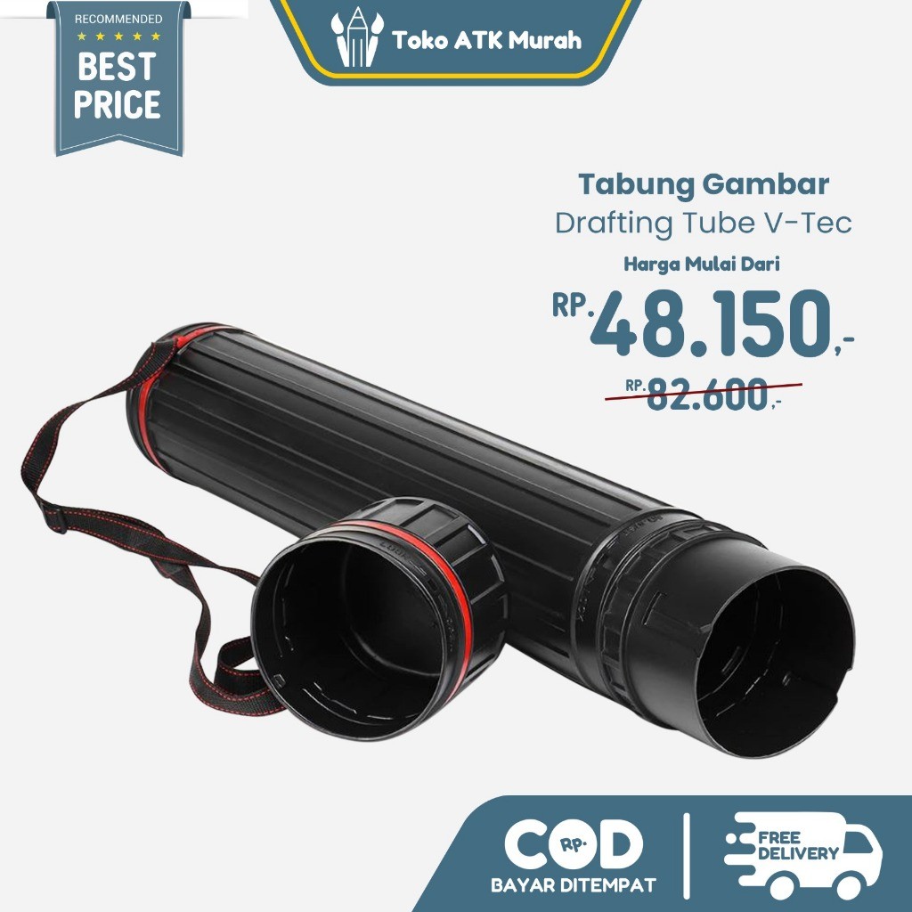 

Tas Ransel Tahan Lama Tabung Gambar Drafting Tube V-Tec 8.5 cm / 10.5 cm / 12.5 cm Tabung Alat