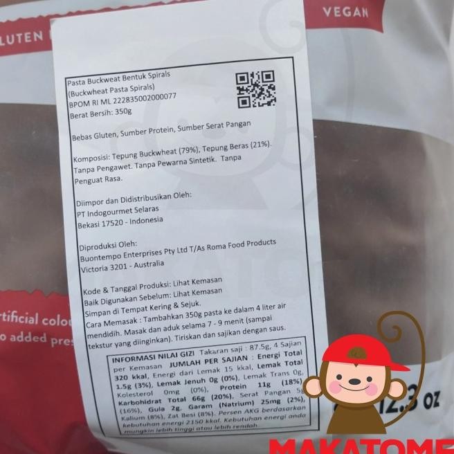 

Orgran Buwheat Piral 250Gr 250 Gr Gram Pata Piral Bu Wheat