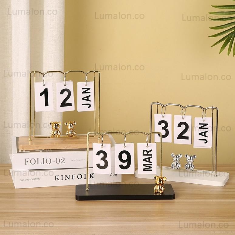 

Eropa Bear calendar ornament living room office desktop calendar Beruang kalender ornamen ruang tamu ruang kantor kalender desktop kantor kreatif