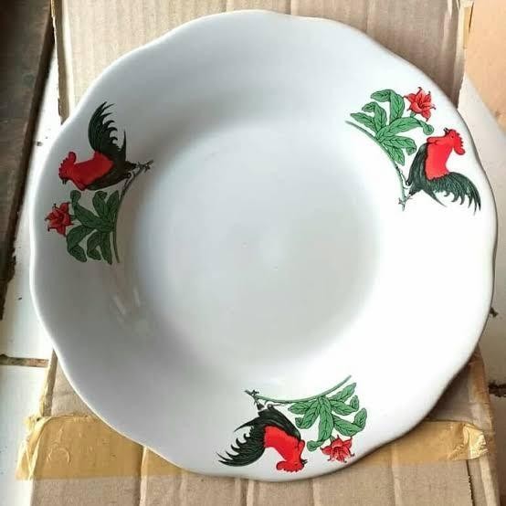 Piring Makan Keramik Cap Ayam Jago