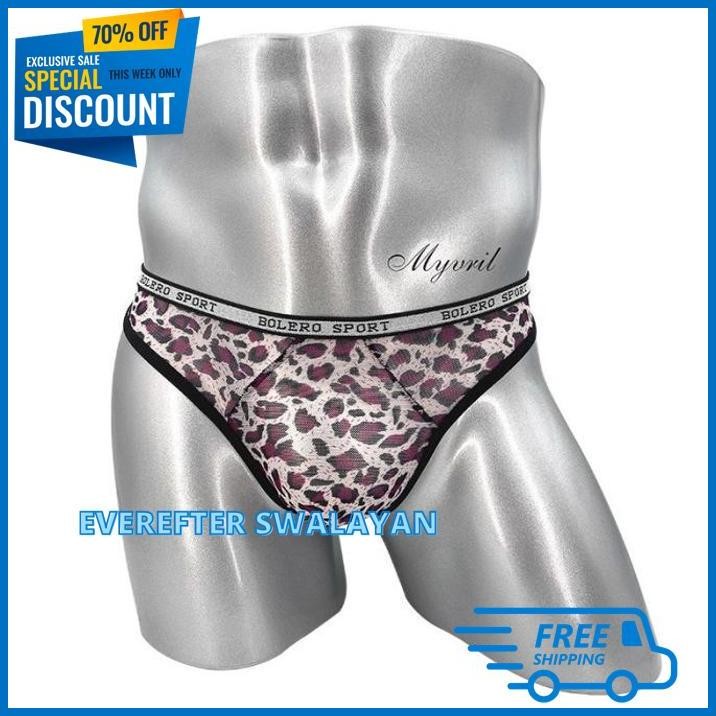 G STRING PRIA SEXY LOW WAIST MESH CELANA DALAM LEOPARD THONG Y HOT SALE