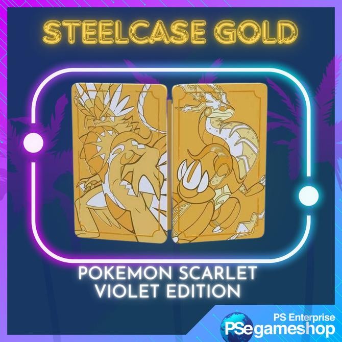 

PROMO POKEMON SCARLET VIOLET GOLD EDITION OFFICIAL STEELCASE ONLY