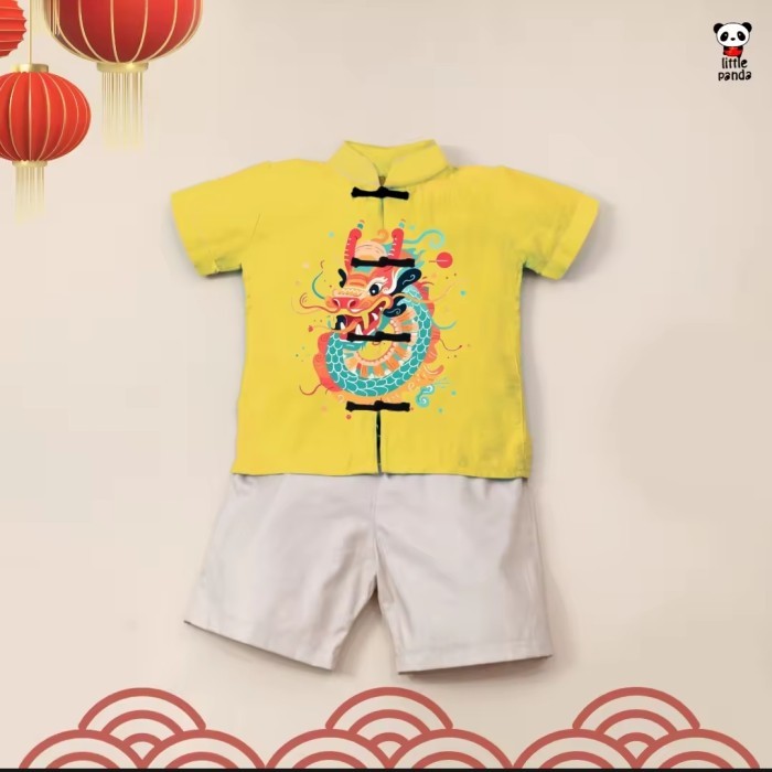 Setelan Cheongsam Laki Laki Cheongsam Import Anak Laki