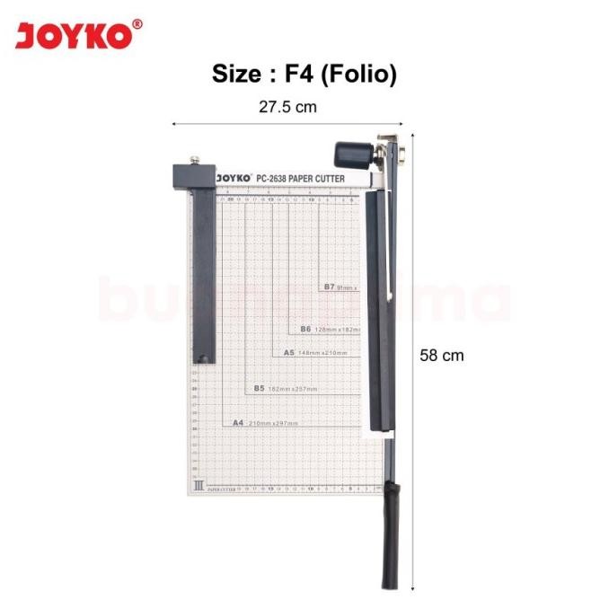 

Paper Cutter Joyko F4 Pc 2638 Alat Pemotong Potong Kertas Folio Original Dan Terpercaya