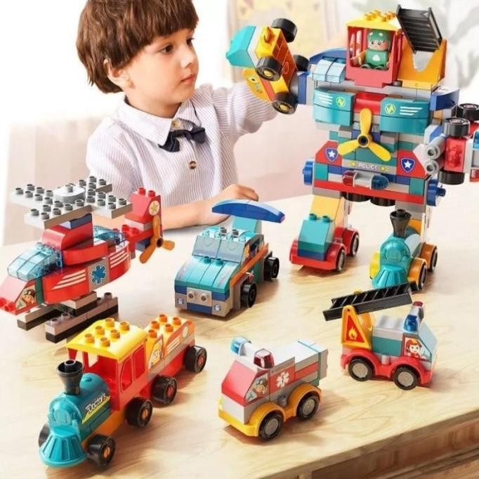 

Feelo 172 Pcs Robot Building Blocks Bricks Compatible Duplo Mainan Ana Tersedia