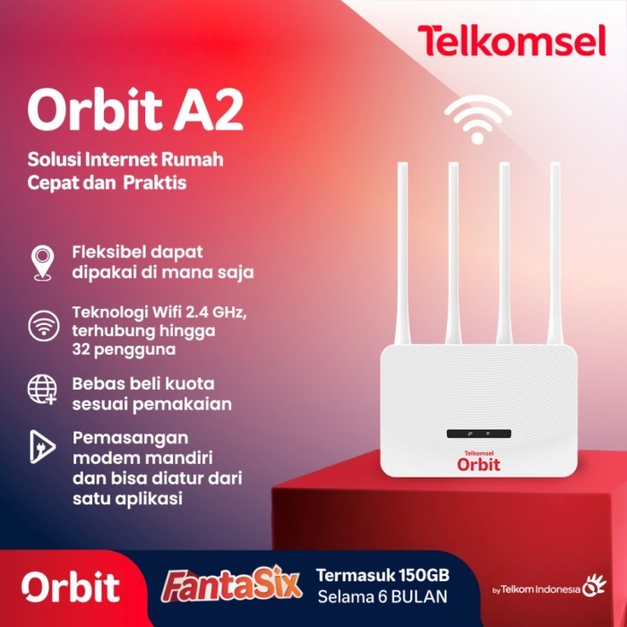 modem wifi 4g telkomsel orbit star a1 free 150gb