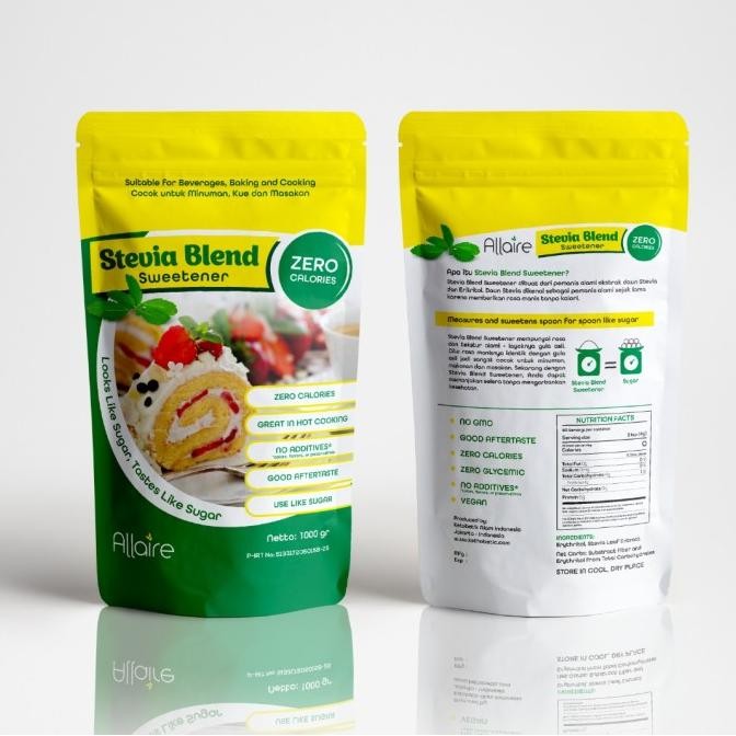 

Allaire Stevia Blend Sweetener Pemanis Nol Kalori Aman Diabetes 1000g