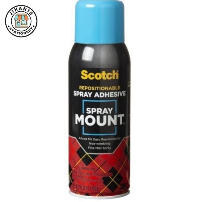 

Spray mount Scotch 3M Spray Mount is a repositionable adhesive