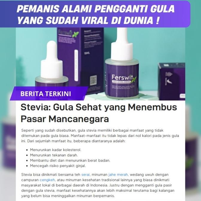 

Ferswit Stevia Murni Paket 4 Botol