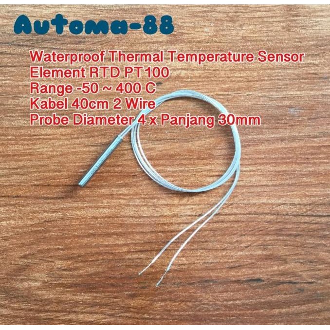 Sale Rtd Pt100 2 Wire 30Mm Temperature Sensor Wzp Pt100 4X30 Mm