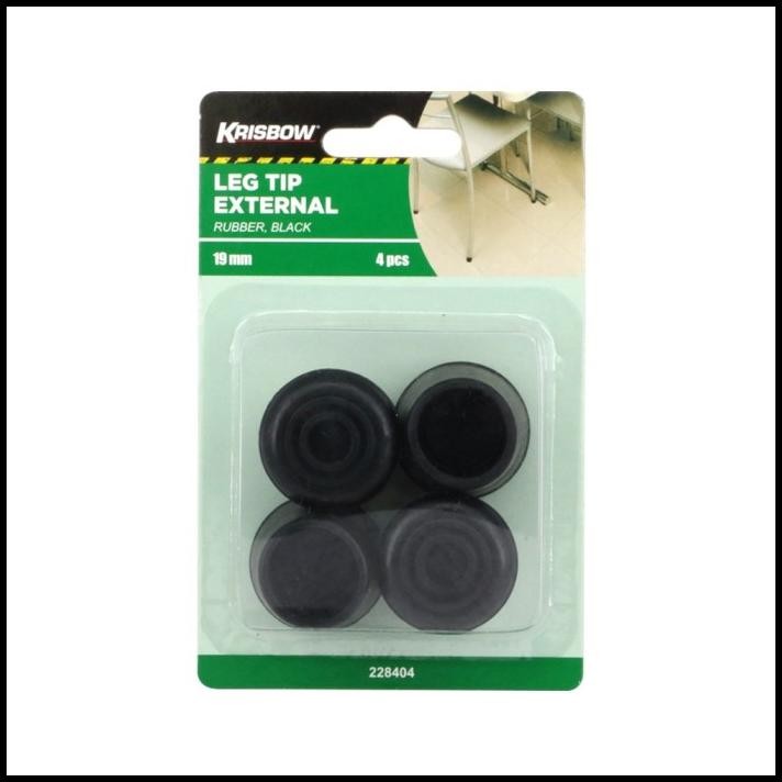 Krisbow Alas Kaki Bantalan Karet Meja Dan Kursi 1.9 Cm 4 Pcs