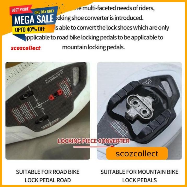 ADAPTOR UBAH SEPATU CLEAT RB KE MTB LOCK ROAD SHOES CONVERT TO XC - KONVERTER SEPATU CLEAT RB TO MTB