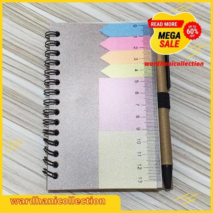 

BUKU NOTES 308 / MEMO COVER PENGGARIS 13CM + POST IT + PULPEN SOUVENIR BEBAS ONGKIR !!