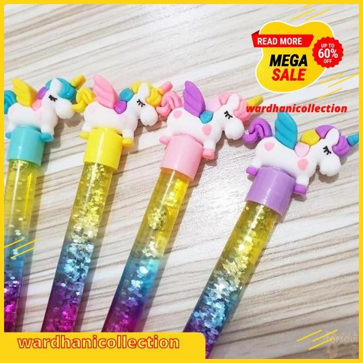 

PULPEN GLITTER UNICORN PENA LUCU SPARKLING SHINE FANCY GEL PEN UNIK GRATIS ONGKIR !!!