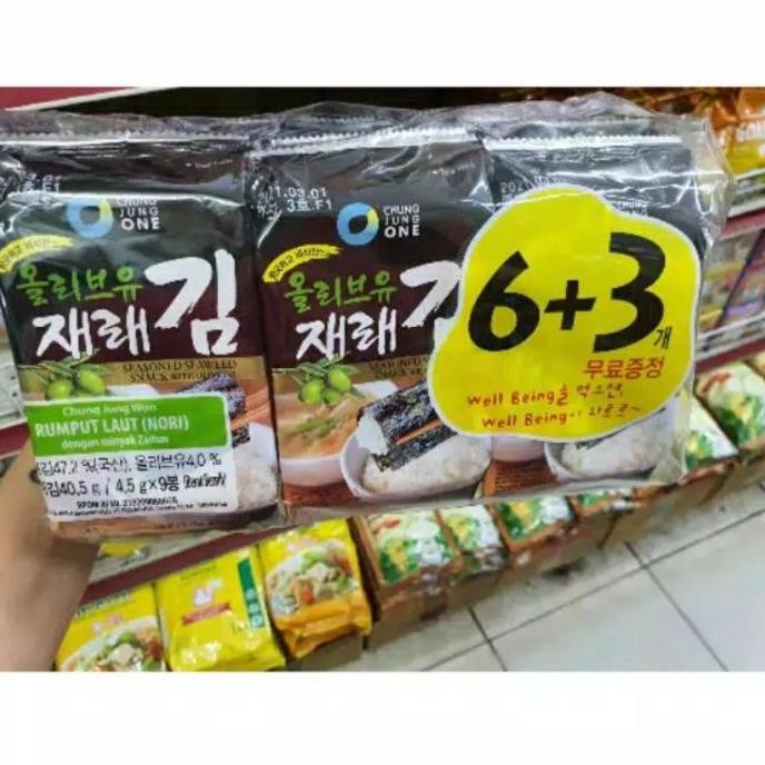 

Bisa Payment Tempo Rumput laut sushi Nori / seaweed korea 6+3 / manjun