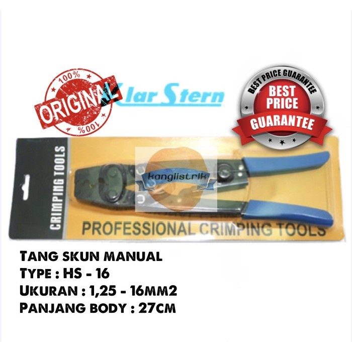Diskon Tang Skun Kabel Press Hs-16 ( 1,25-16Mm2 )