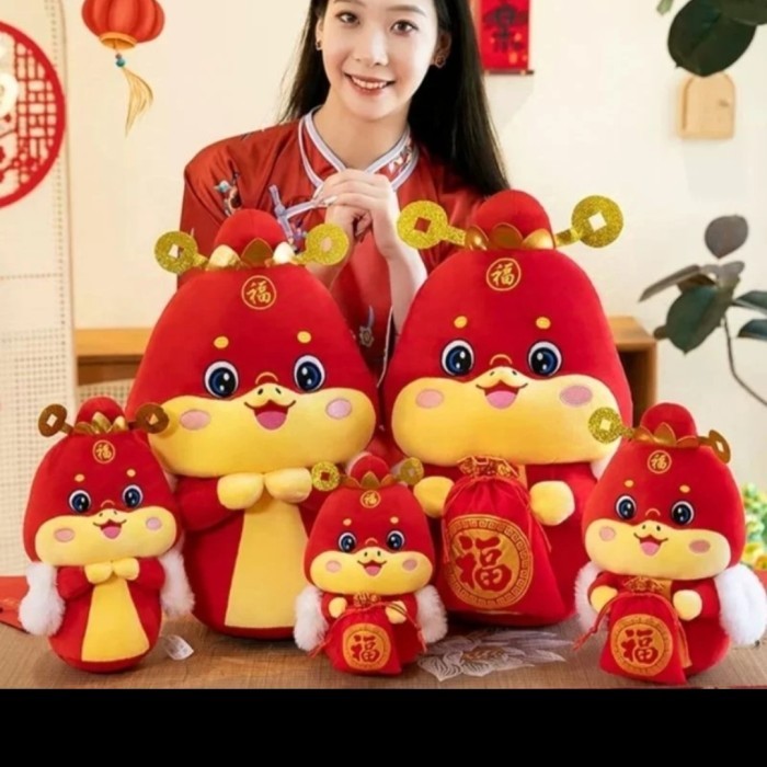 

Imlek 0READY Boneka Ular Angpao CNY Imlek 2025 Chinese New Year Snake 25 cm Limited