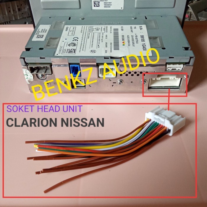 Kabel soket headunit clarion nissan atau Datsun male