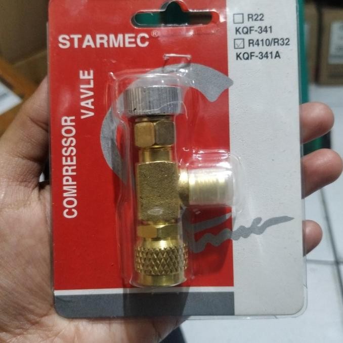 READY STOCK KRAN FREON R32 R410A CAN TAP VALVE KQF - 341A STARMEC 