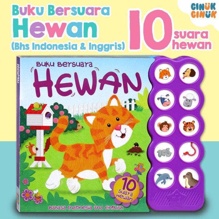 

Buku Bersuara HEWAN 10 suara hewan (Bahasa Indonesia & Inggris)