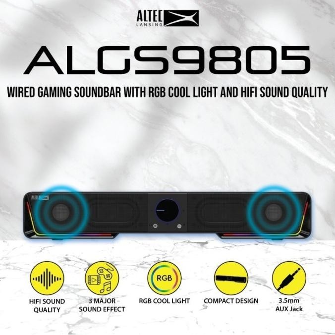 ALTEC LANSING ALGS9805 RGB SOUNDBAR SPEAKER ORIGINAL DAN TERPERCAYA