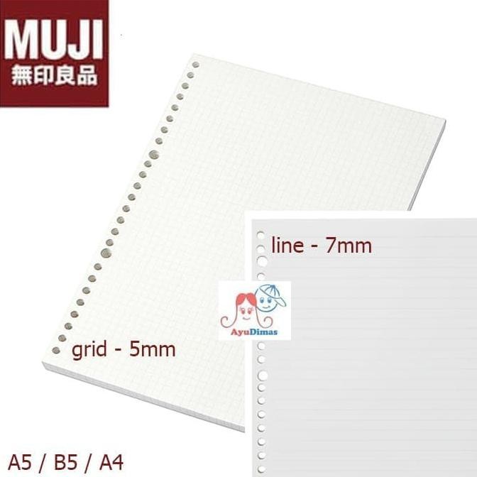 

MUJI Loose Leaf paper A5B5A4 Grid Dot Blank kertas