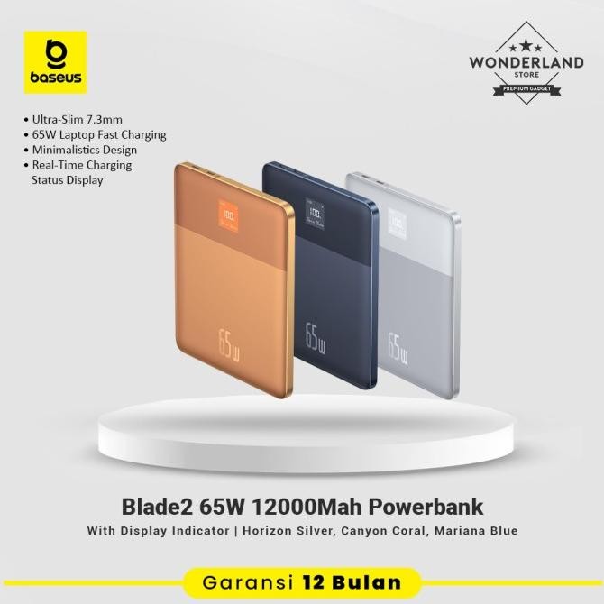Sale Baseus Blade2 65W Powerbank Pb Laptop 12000Mah Fast Charging Usb-C