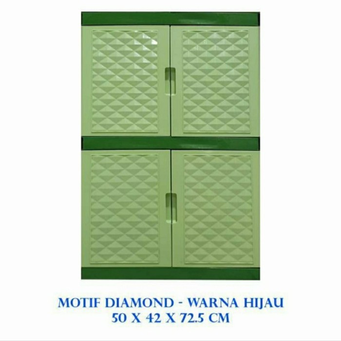 Lemari PROMO LEMARI PLASTIK / LEMARI PAKAIAN / RAK PLASTIK 2 SUSUN 4 PINTU plastik susun