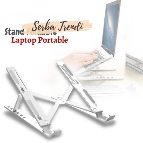 Alas Stand Penyangga Laptop Holder Lipat Adjustable Anti Slip Notebook