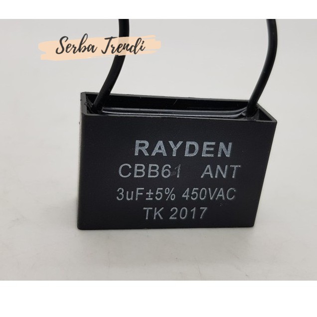 Kapasitor kabel kipas angin 3 mikro | capasitor kipas 3 uf 3uf