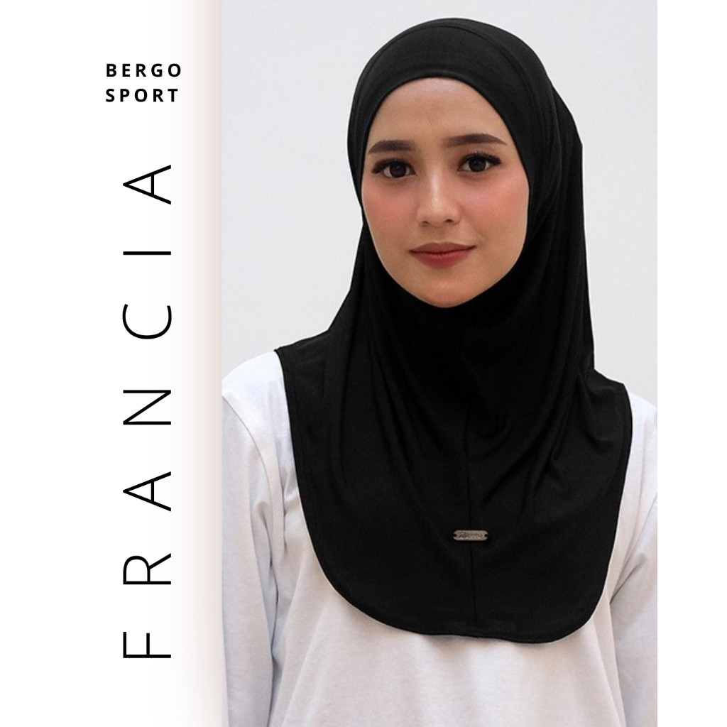 Zaneva Portwear Francia Bergo Port Wanita Mulimah Hijab Olahraga Jerey