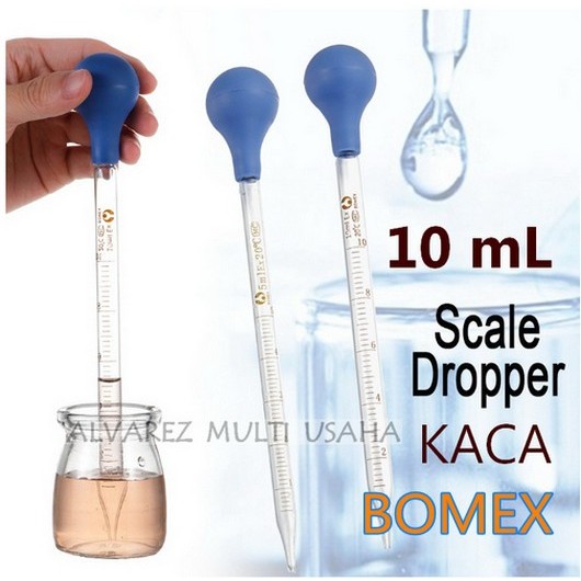 Sale Pipet Ukur 10 Ml / Maat Pipet Tetes Kaca / Drop Pipet Bulb Karet