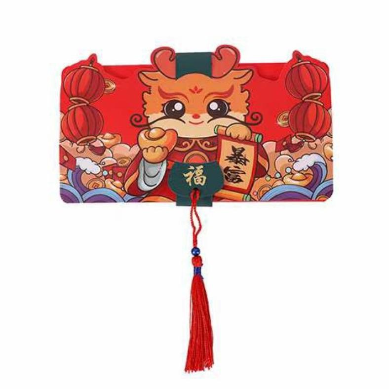 

GHT VON 2024 Amplop Angpao Lipat Motif Naga Warna Merah Untuk Tahun Baru Cina