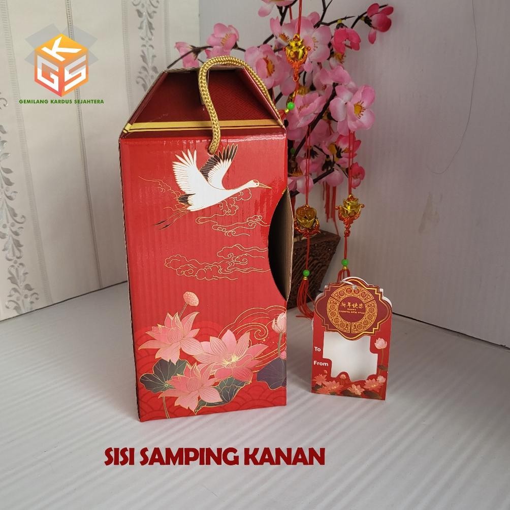 

20Pcs Gable Box Imlek | Ukuran 1 Jar | Ukuran 2 Jar 400Ml | Box Imlek | Box Hampers Imlek Slr