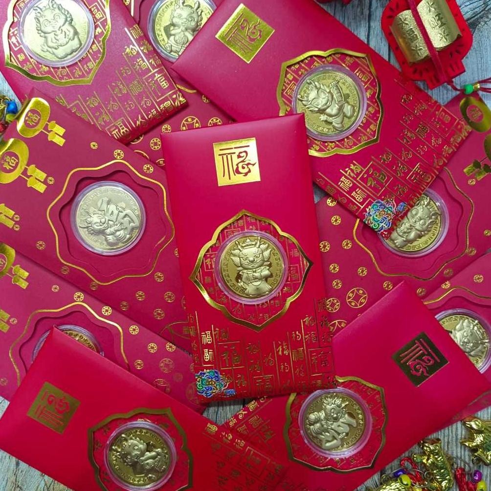 

GHT Amplop Angpao Coin Naga Imlek Lapis Emas 2024 / Angpao Imlek 2024 Lapis Emas