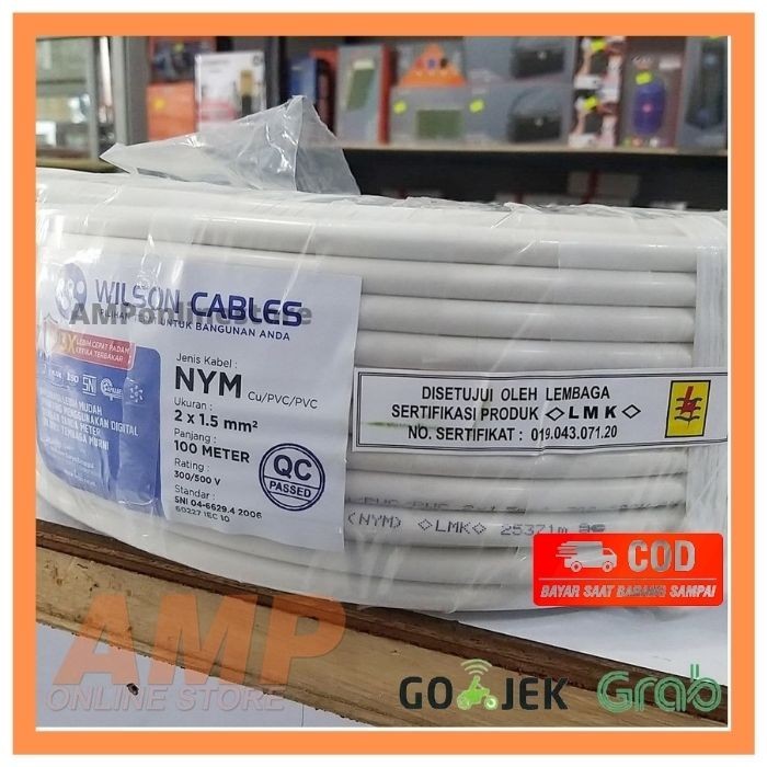 LIMITED EDITION Kabel Listrik NYM 2x1.5mm Wilson / Kabel Tembaga / Kabel PLN SNI