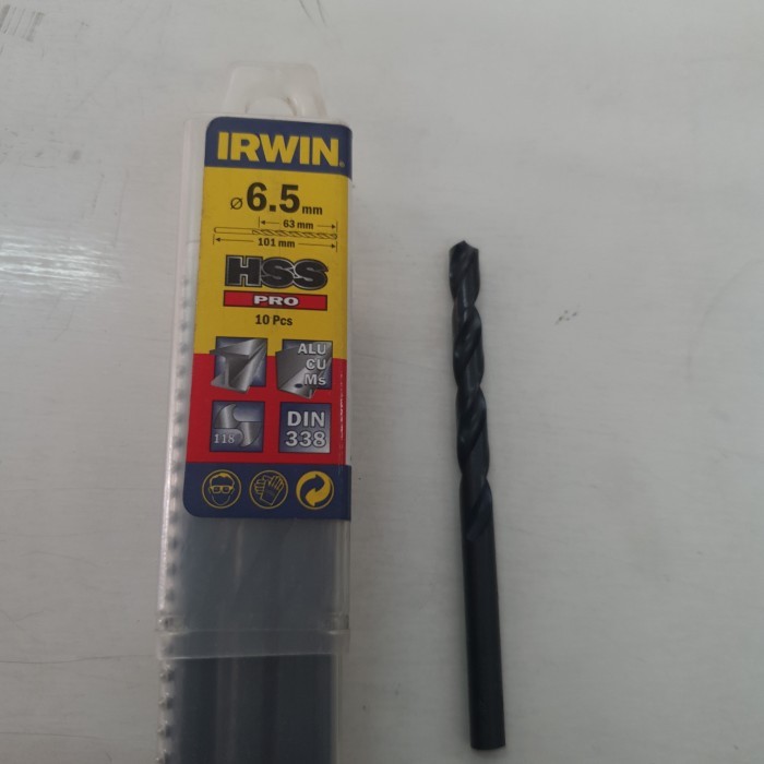 ] mata bor irwin hss pro 6.5mm / mata bor besi 6,5mm irwin hss pro
