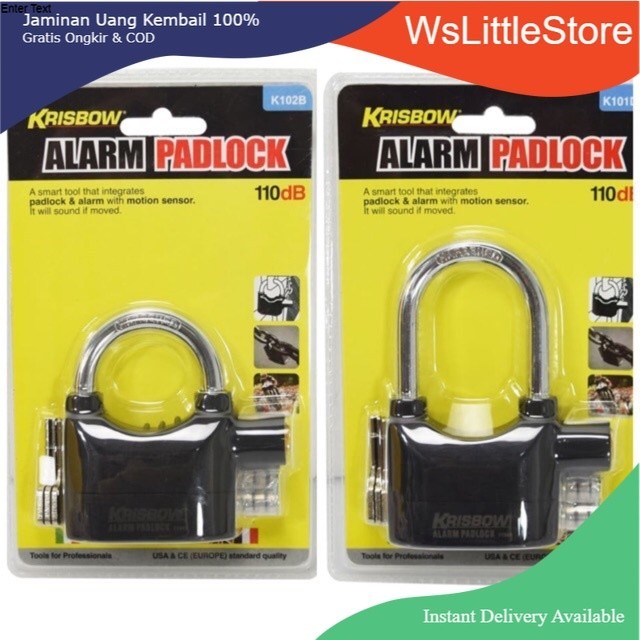 GEMBOK ALARM ANTI MALING KRISBOW ORIGINAL PADLOCK SENSOR
