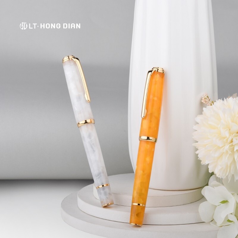 

Hongdian N1 Retro Acrylic Resin Fountain Pen Nebula Series EF Nib Office Pen with Converter Writing Business Gift Pen |YeTMMNaD|