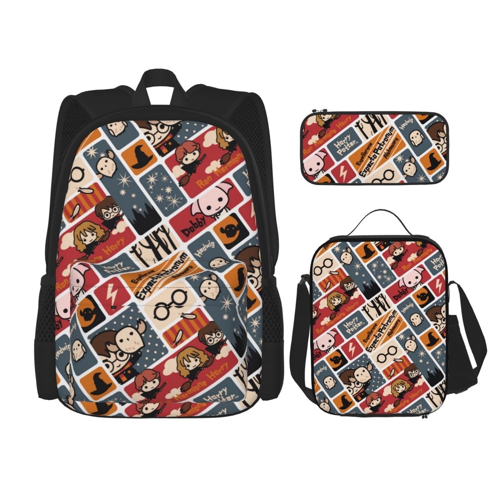 

Ransel Harry Potter Tas Sekolah Kanvas Kartun Pelajar Tas Makan Siang Kotak Pensil Tas Sekolah Pria dan Wanita Tiga Potong |B8D7C38B|