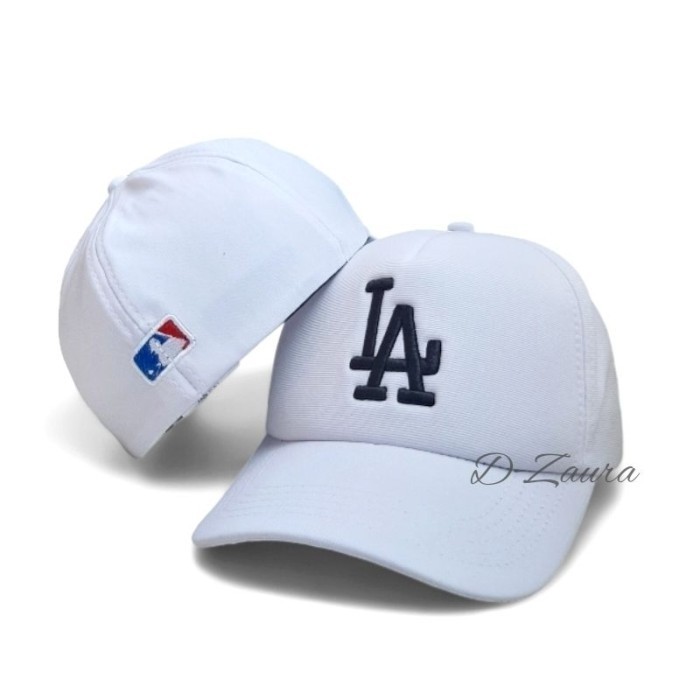 Topi Topi Pria Basebal Model Build Up/Built Up Bahan flexible logo bordir - Putih terbaru termurah