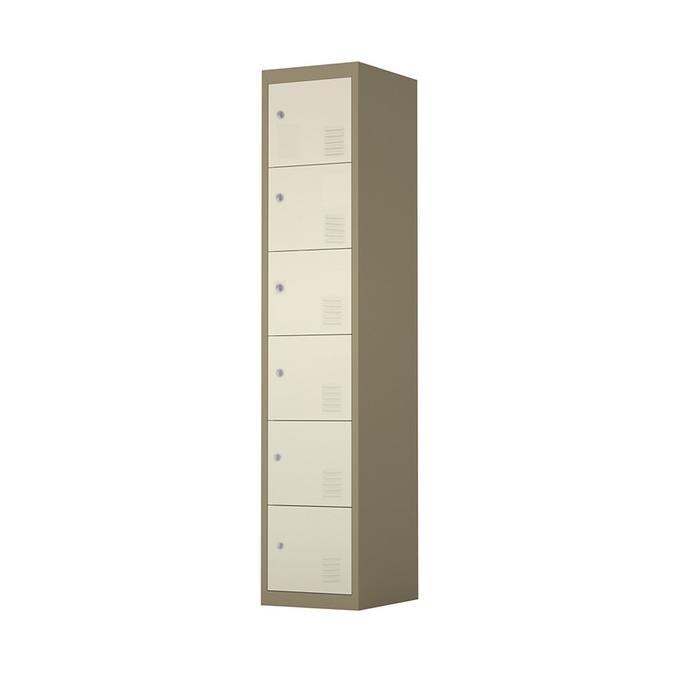 Informa Kiev Loker 6 Pintu - Cokelat Muda Asli