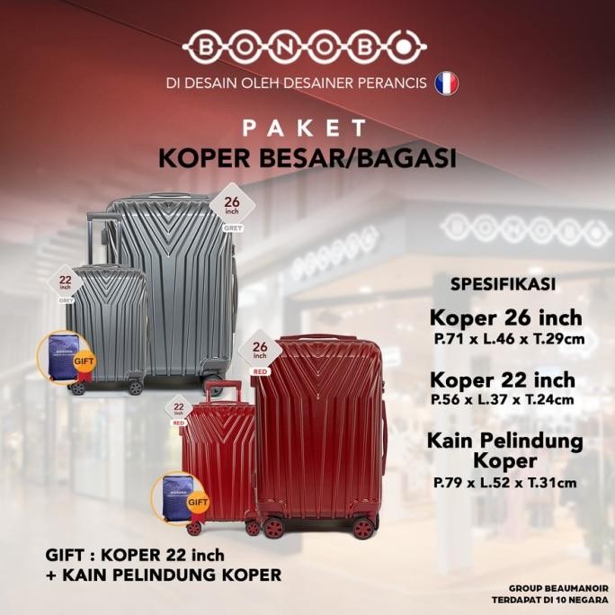 Bonobo Luggage / Koper Bonobo Besar Dan Kecil Berkualitas