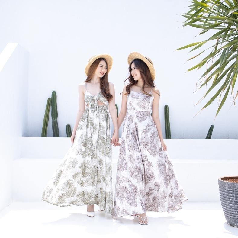 CR - TICHE - REVERSIBLE Lana Dress/ Dress Pantai / Beachwear / Beach outfit / Baju pantai wanita / D