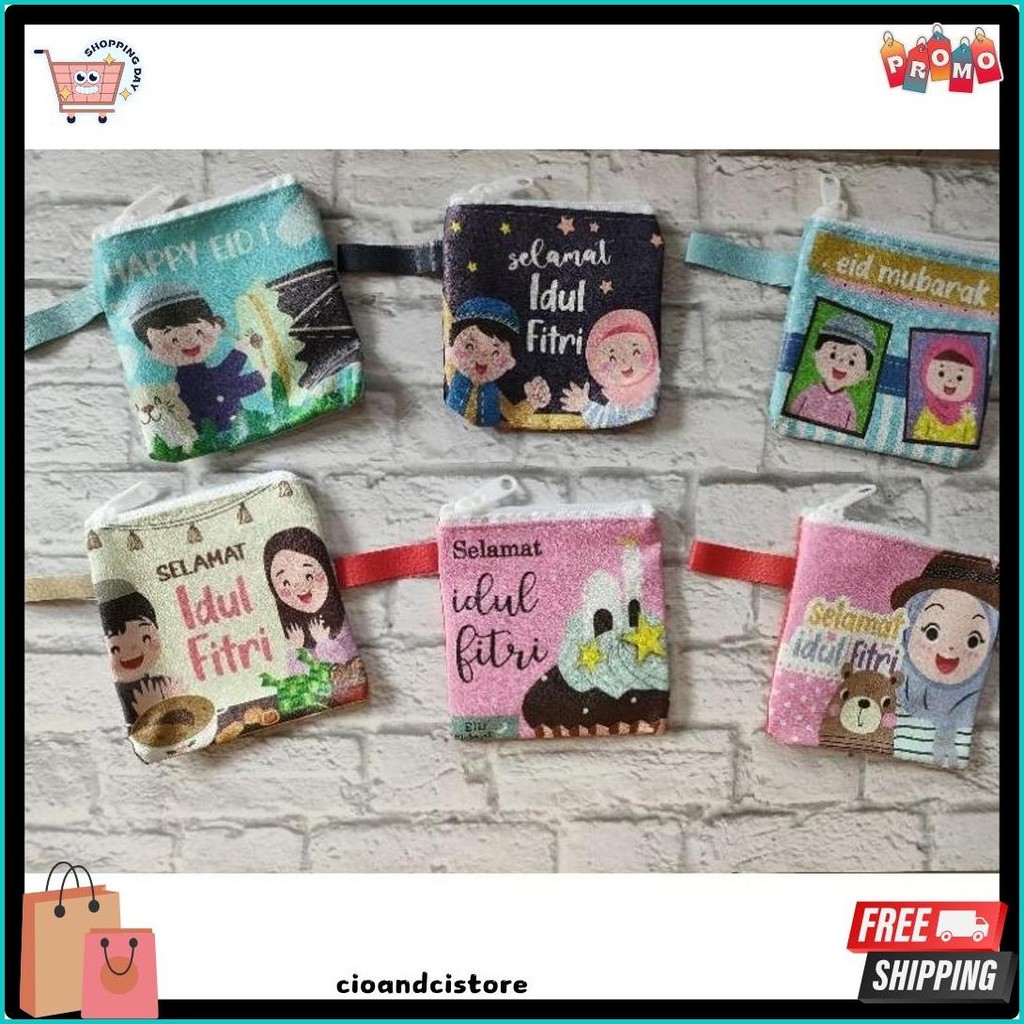 

[12 Pcs] Pouch Lebaran Kotak Seri Gemoy Angpau Idul Fitri Bahan Cci (6.6)