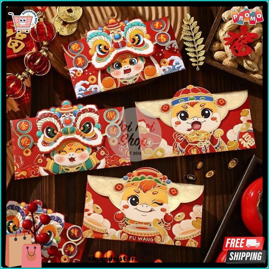 

Angpao Imlek Ular 2025 Angpau Panjang Dompet H. 3D Shio Ular Grosir Snake Timbul 2025 Hongbao Grosir Murah Isi 6 Pcs Tebal Grosir Motif Karakter Berkualitas Bahan Terbaik (Cod)