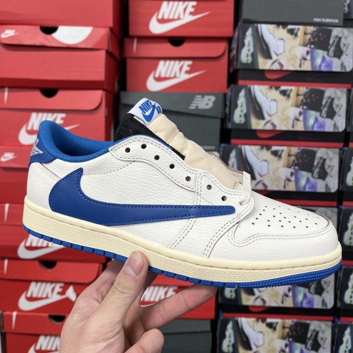 Travis Scott x Fragment x Air Jordan 1 Low OG - Reverse Military Blue