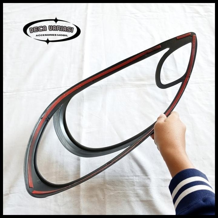DISKON GARNISH LAMPU DEPAN MOBILIO COVER LAMPU GARNISH MOBILIO 2012 - UP TYPE E HITAM DOFF 