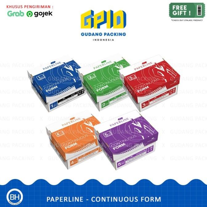 

TERMURAH - (GOSEND/GRAB) PAPERLINE - Kertas Continuous Form 1/ 2/ 3/ 4/ 5/ B1/B2